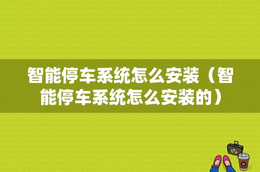 智能停车系统怎么安装（智能停车系统怎么安装的）