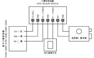 电控门锁四根线怎么接（电控门锁四根线怎么接线）